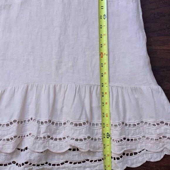 Valentina Naldi light tan linen sleeveless top size M - Picture 9 of 11